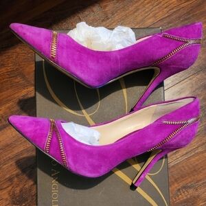 Enzo Angiolini Suede Pointy Heels Size 7